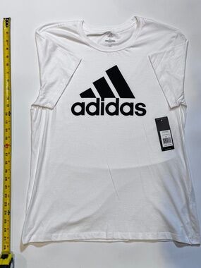 NWT Adidas Women's White Logo T-Shirt Golf Shirt Size XL